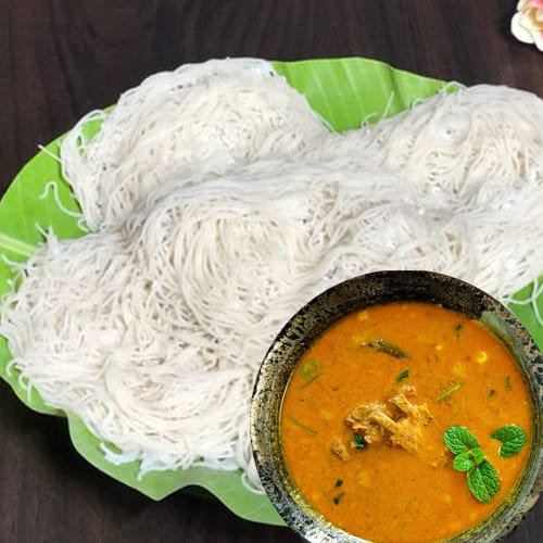 Idiyappam with Goat Salna (5 Pcs ) (GF)